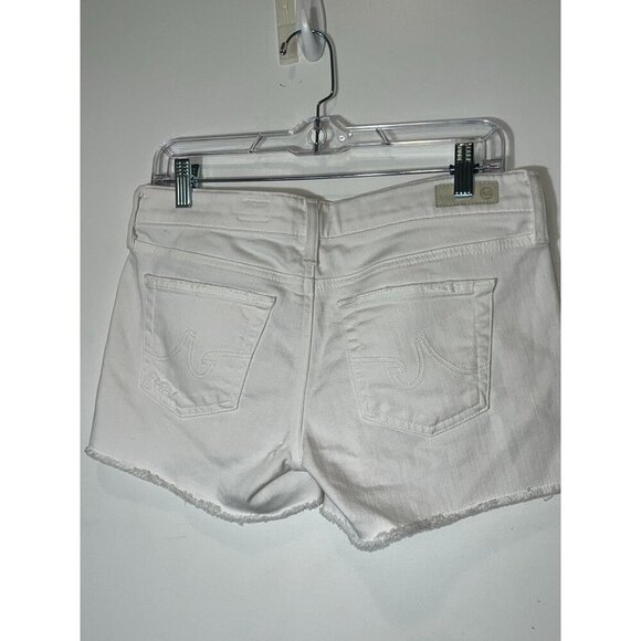 AG Adriano Goldschmied The Carrie White Distressed Denim Shorts Size 27 - Picture 4 of 8